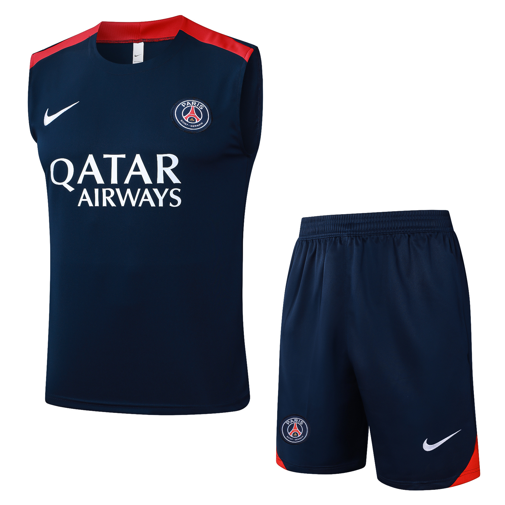 25-26 PSG Training Sleeveless Soccer Kit Jersey+Shorts