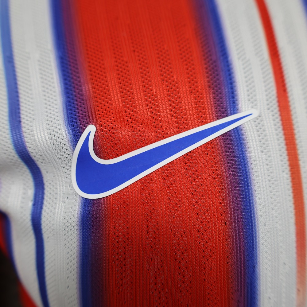 24-25 Atletico Madrid Home Soccer Jersey Player Edition Long Sleeve