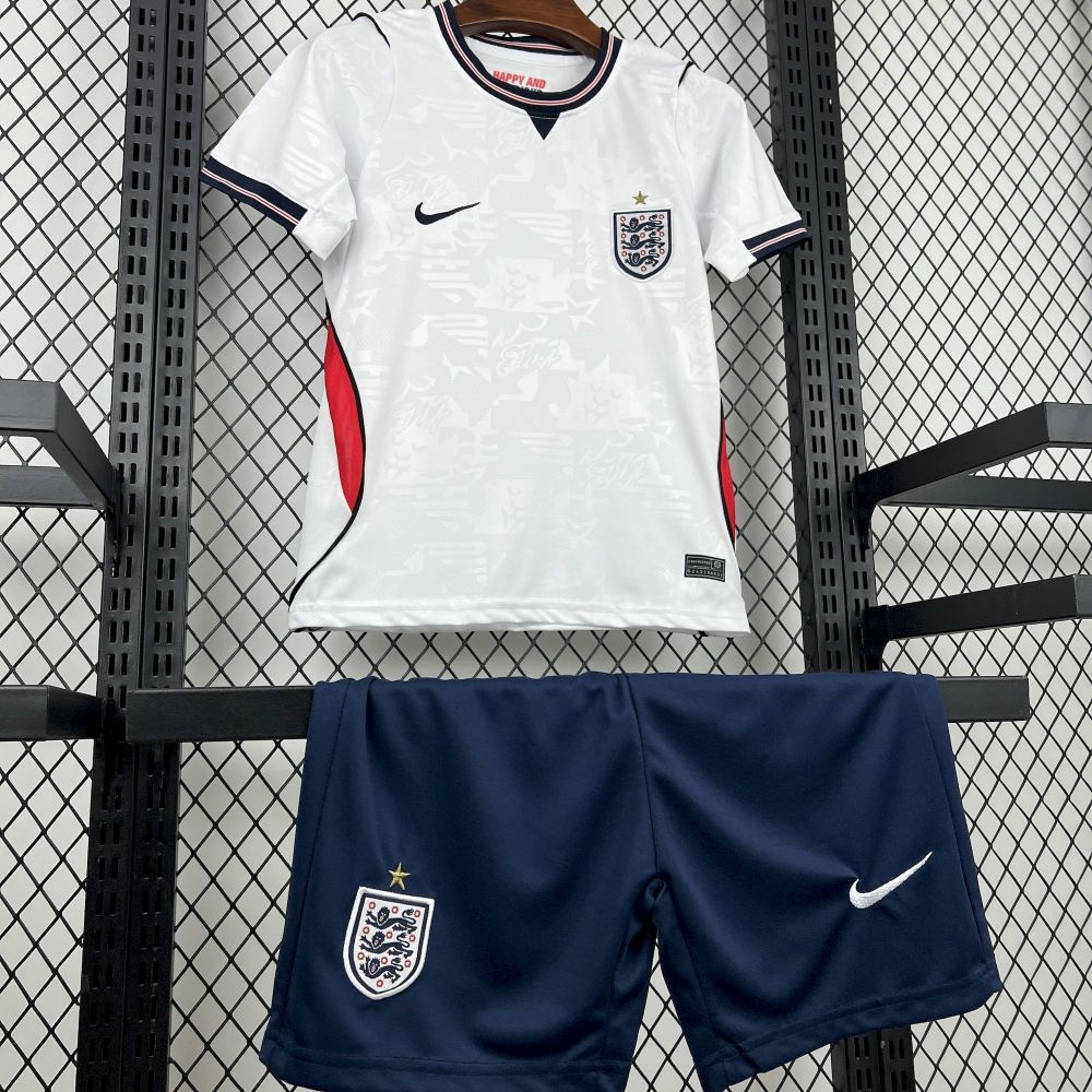 2026 England Home Wolrd Cup Soccer Kids Kit Jersey+Shorts