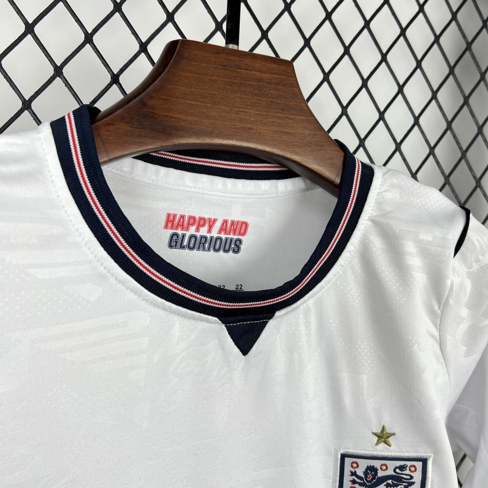 2026 England Home Wolrd Cup Soccer Kids Kit Jersey+Shorts