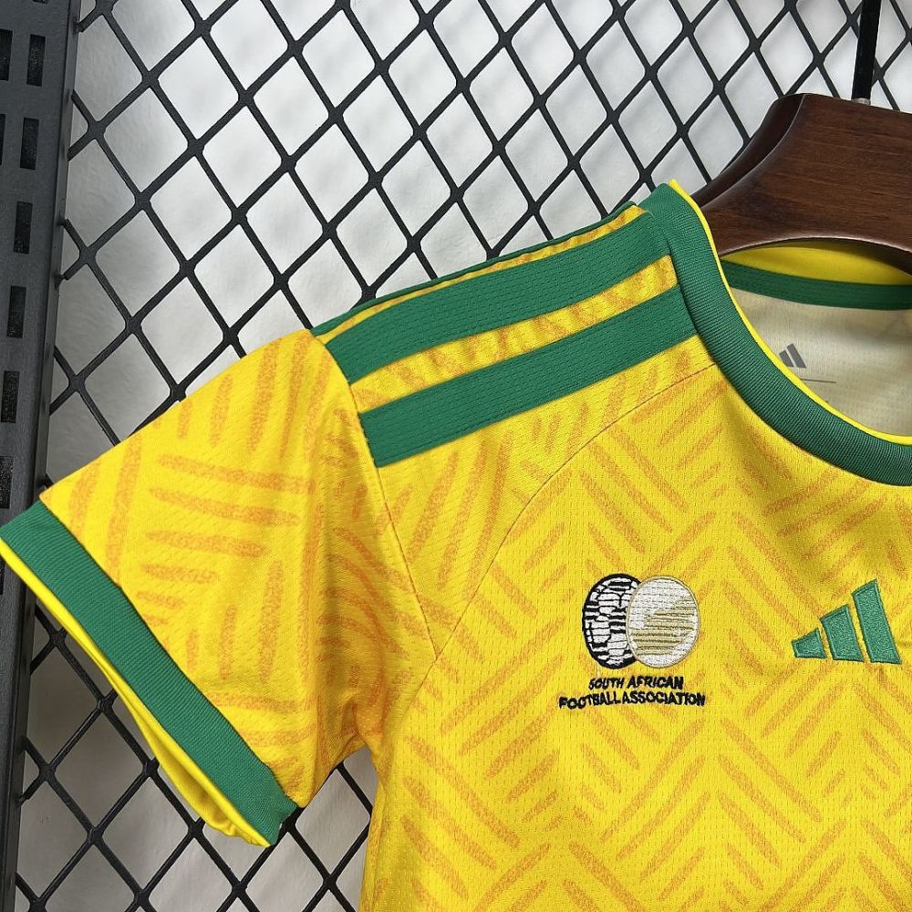 2026 South Africa Home World Cup Soccer Kids Kit Jersey+Shorts
