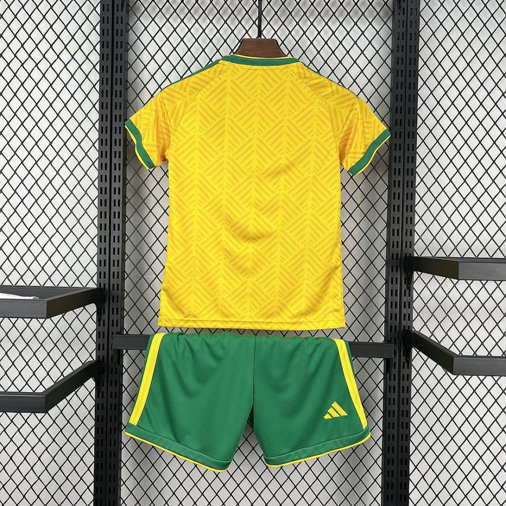 2026 South Africa Home World Cup Soccer Kids Kit Jersey+Shorts
