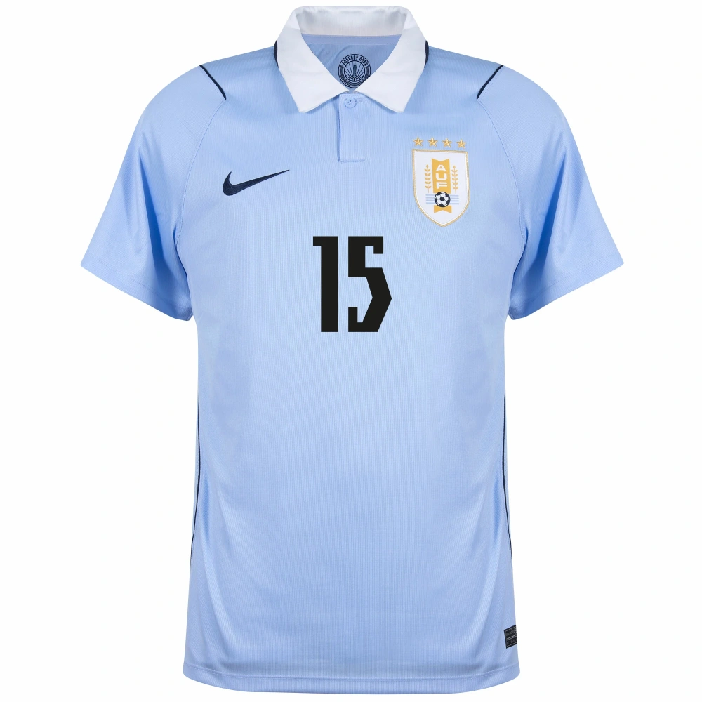 Nike Uruguay Home F. Valverde 15 Shirt 2026-2027 (Fan Style Printing)