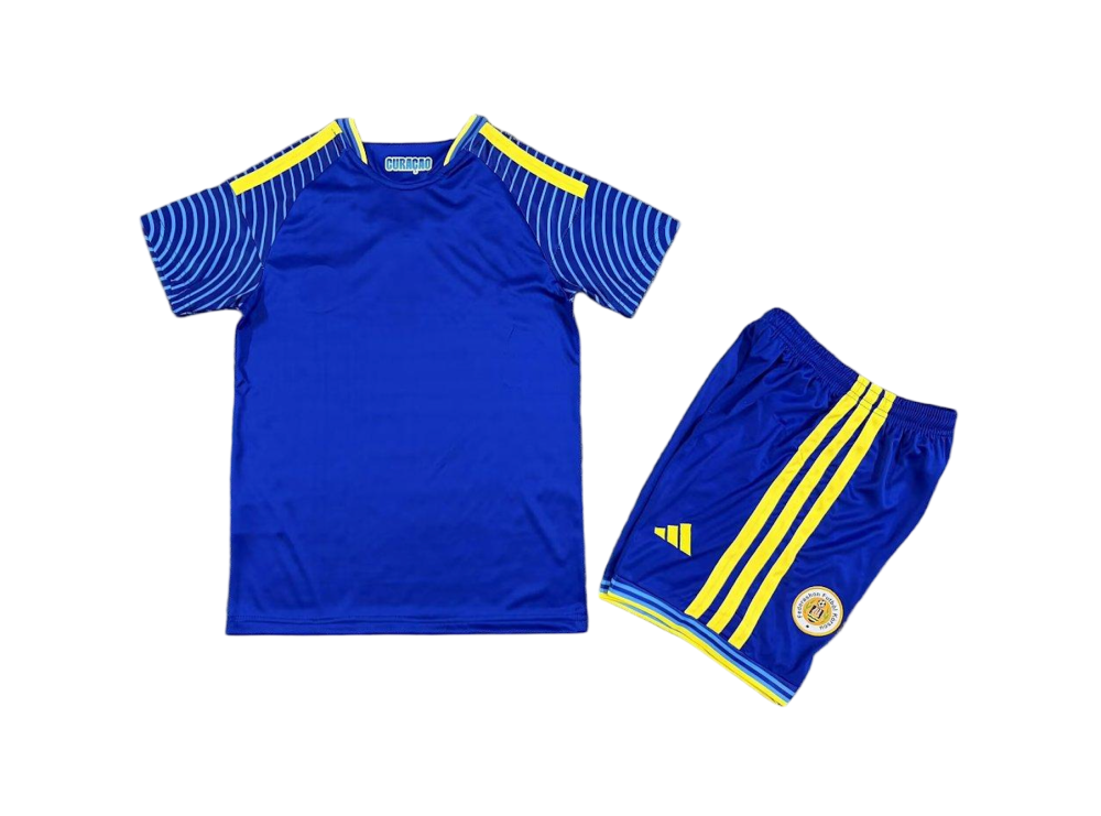 2026 Curaçao  World Cup Home Soccer Kids Kit Jersey+Shorts