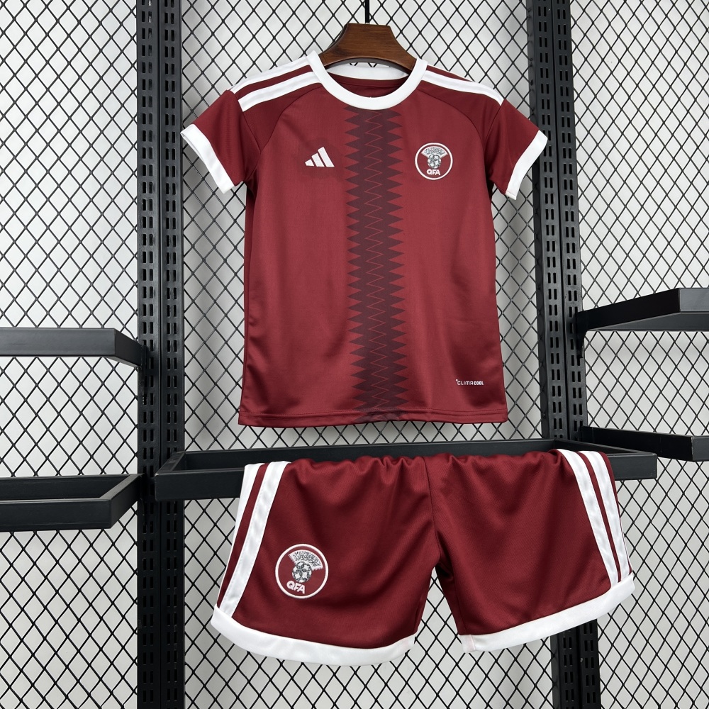 2026 Qatar World Cup Home Soccer Kids Kit Jersey+Shorts