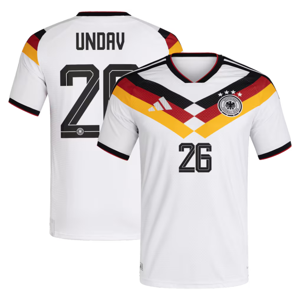 Germany National Team adidas Home Authentic Shirt 2026 with Undav 26 printing