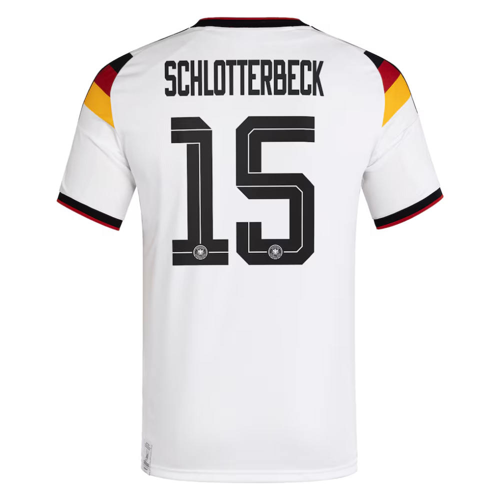 Germany National Team adidas Home Shirt 2026 with Schlotterbeck 15 printing