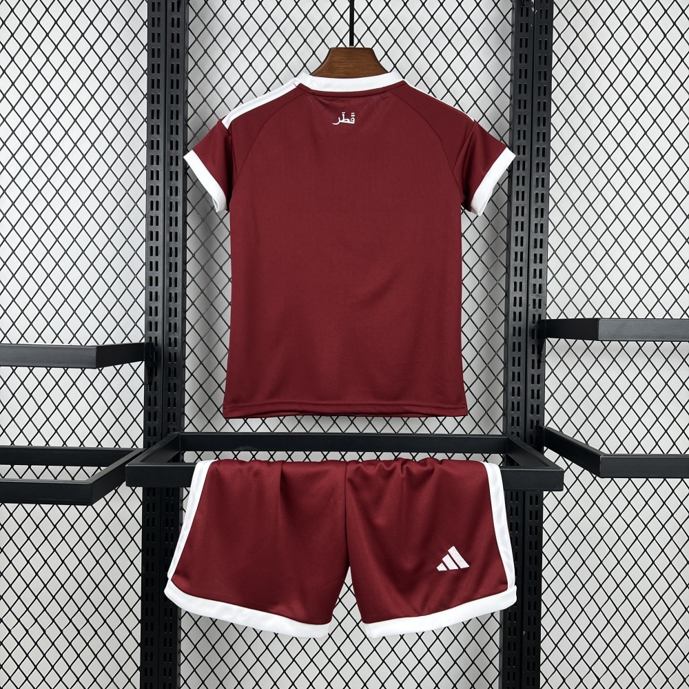 2026 Qatar World Cup Home Soccer Kids Kit Jersey+Shorts