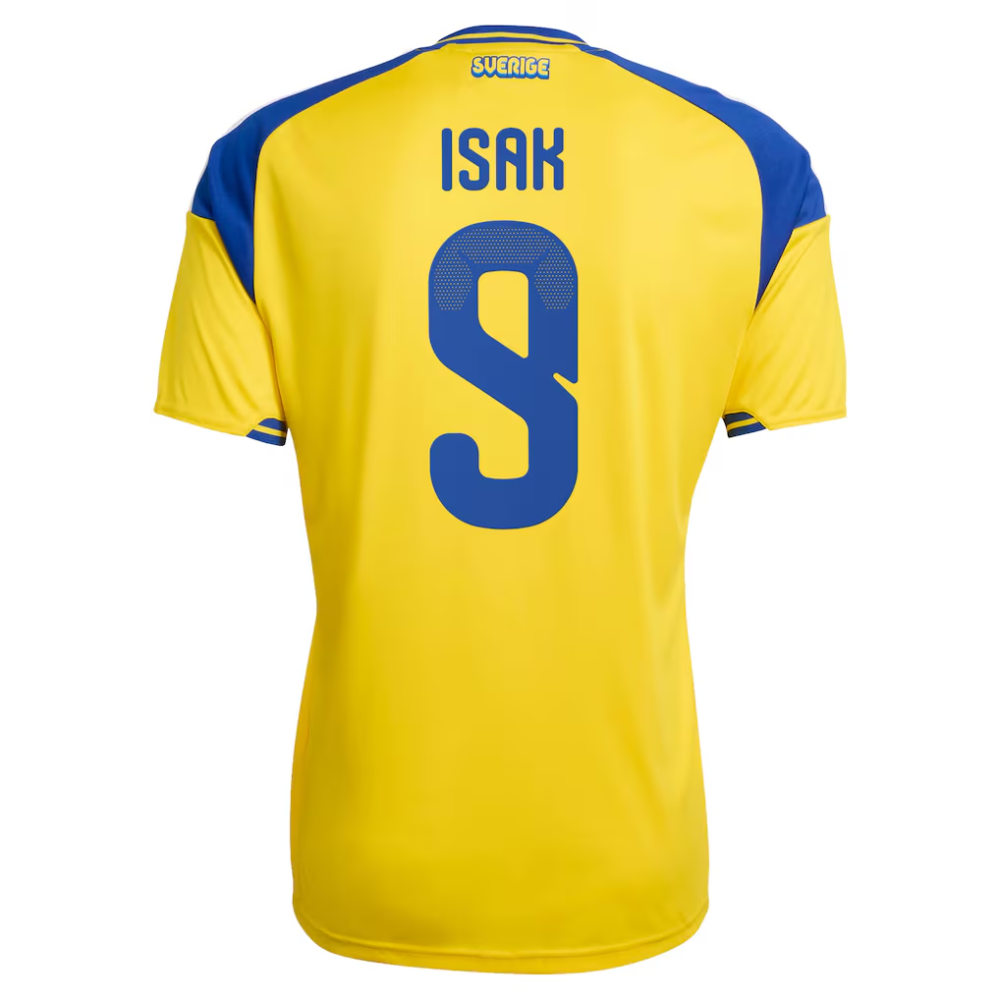 Sweden adidas Home Shirt 2026 with Isak 9 printing