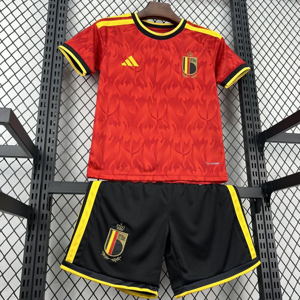 2026 Belgium World Cup Home Football Kids Kit Jersey+Shorts