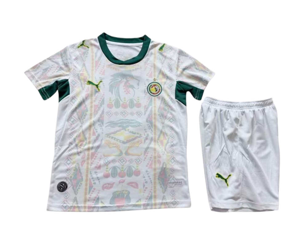 2026 Senegal Home World Cup Soccer Kids Kit Jersey+Shorts