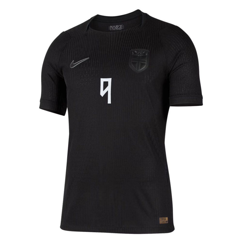 Men's Nike Erling Haaland Black Norway National Team 2026 Away Match Authentic Jersey