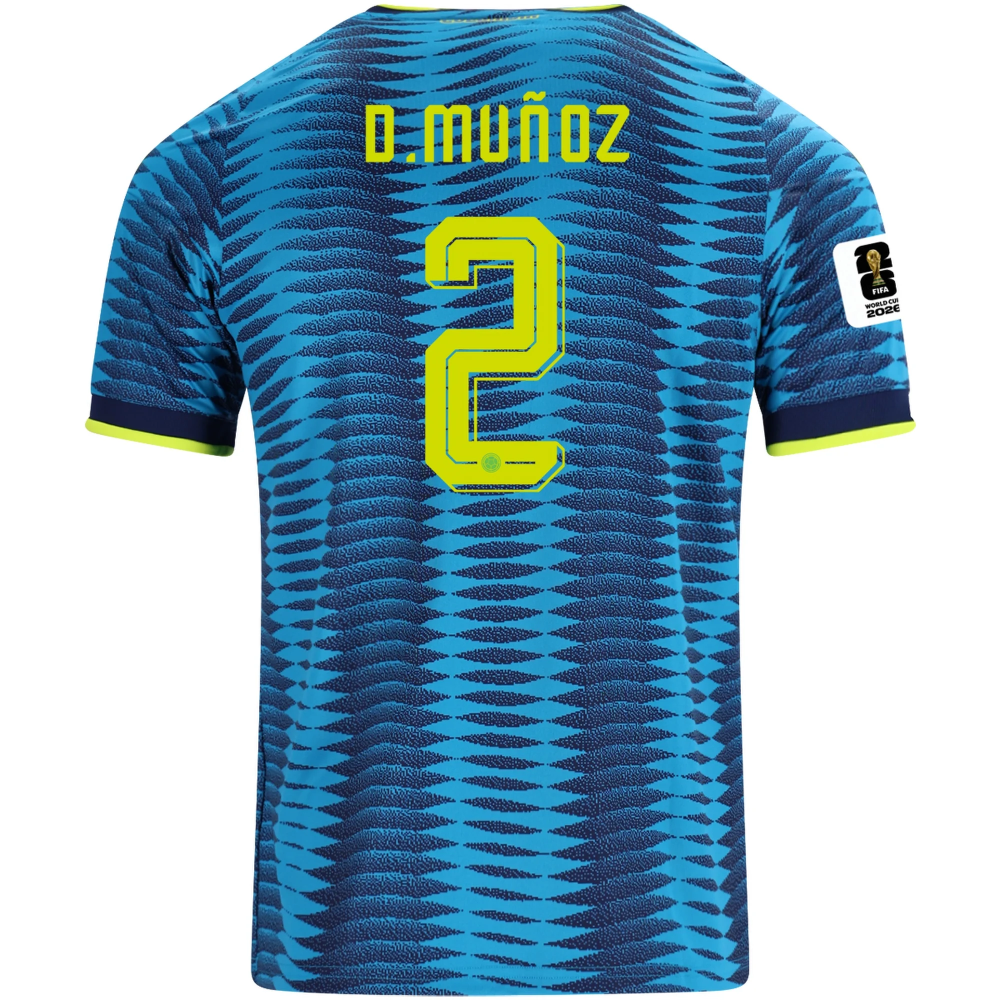 Men's Replica adidas Munoz Colombia Away Jersey 2026