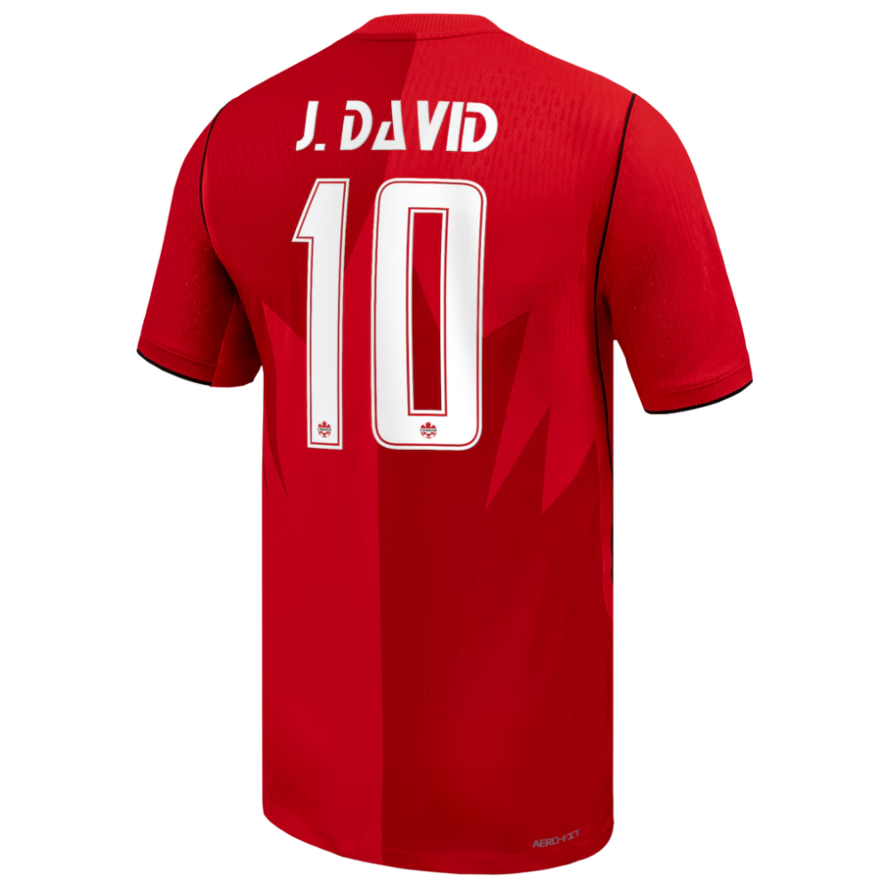 Men's Nike Jonathan David Red Canada Soccer 2026 Home Match Authentic Jersey