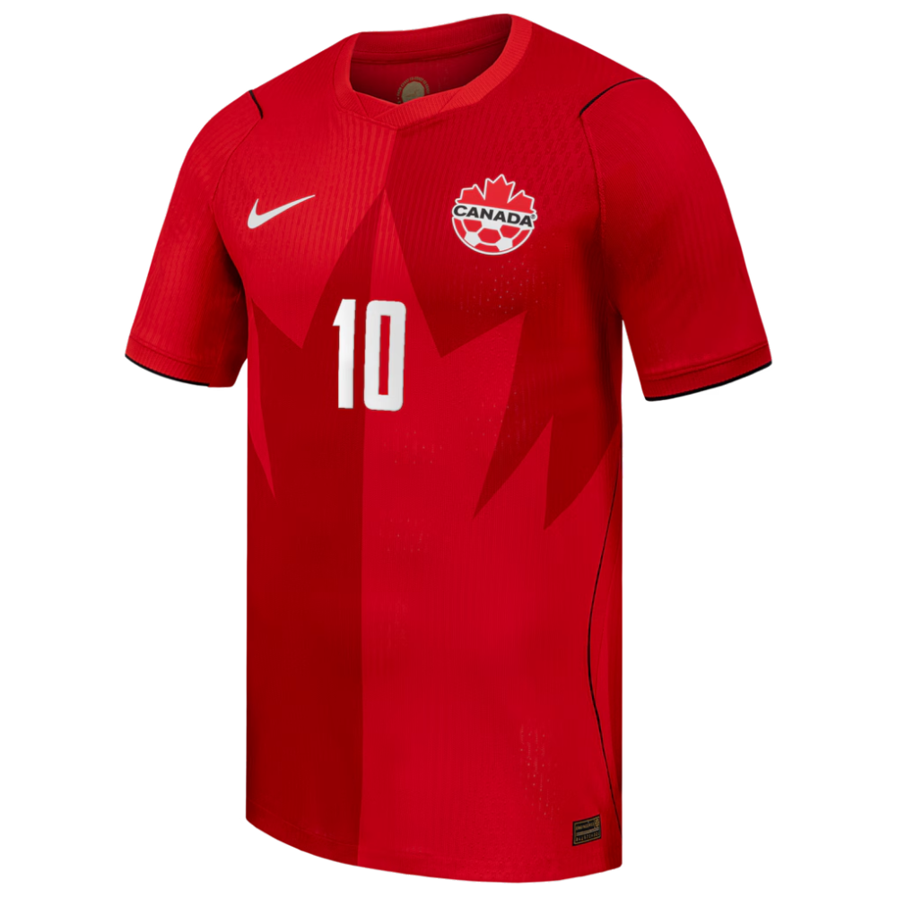Men's Nike Jonathan David Red Canada Soccer 2026 Home Match Authentic Jersey