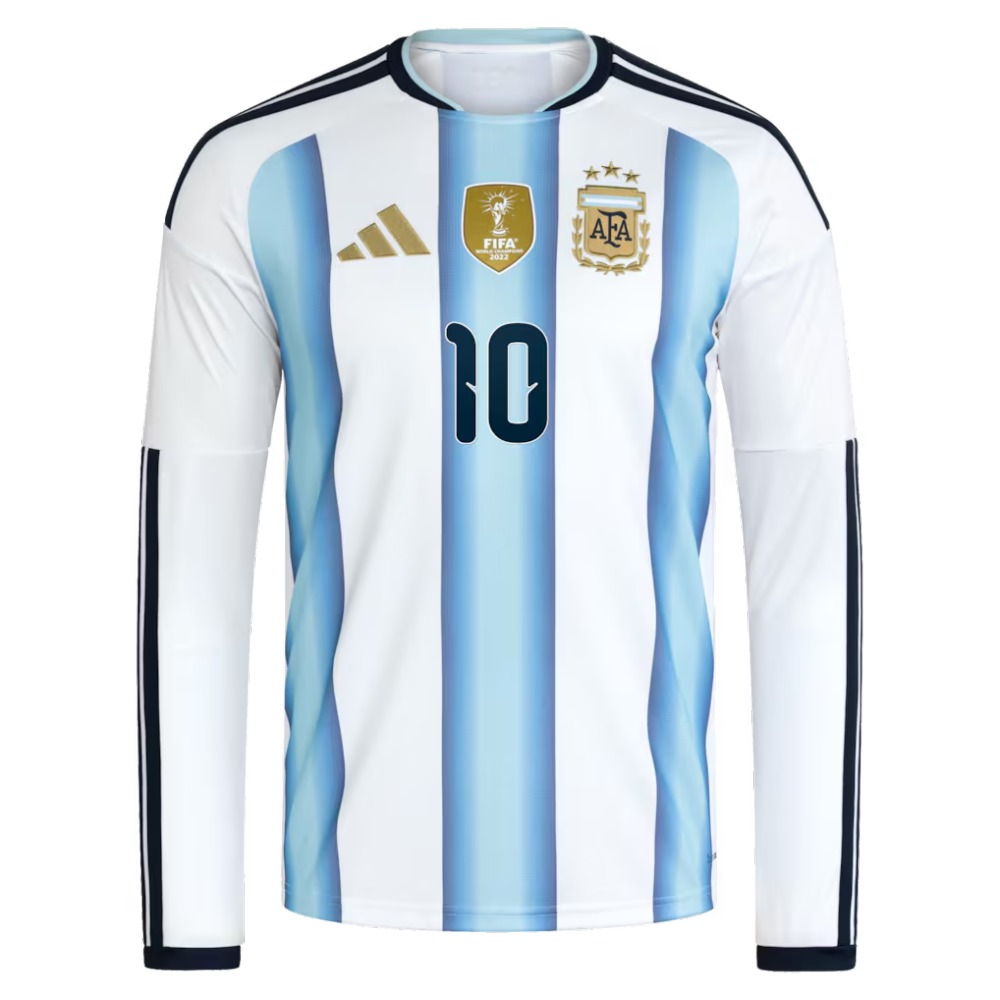 Argentina adidas Home Shirt 2026 -Long sleeve with Messi 10 printing