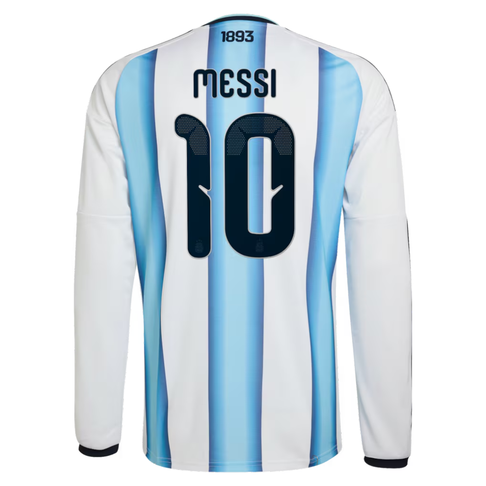 Argentina adidas Home Shirt 2026 -Long sleeve with Messi 10 printing