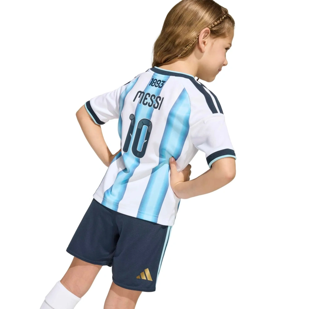 adidas 2026 Argentina Kid's Home Messi #10 Mini Kit with Shorts
