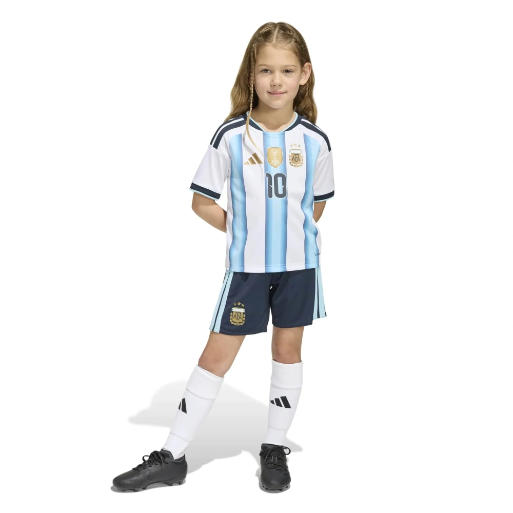 adidas 2026 Argentina Kid's Home Messi #10 Mini Kit with Shorts