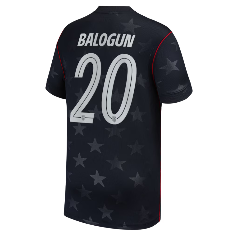 Folarin Balogun USMNT Nike Youth 2026 Away Stadium Replica Jersey - Blue