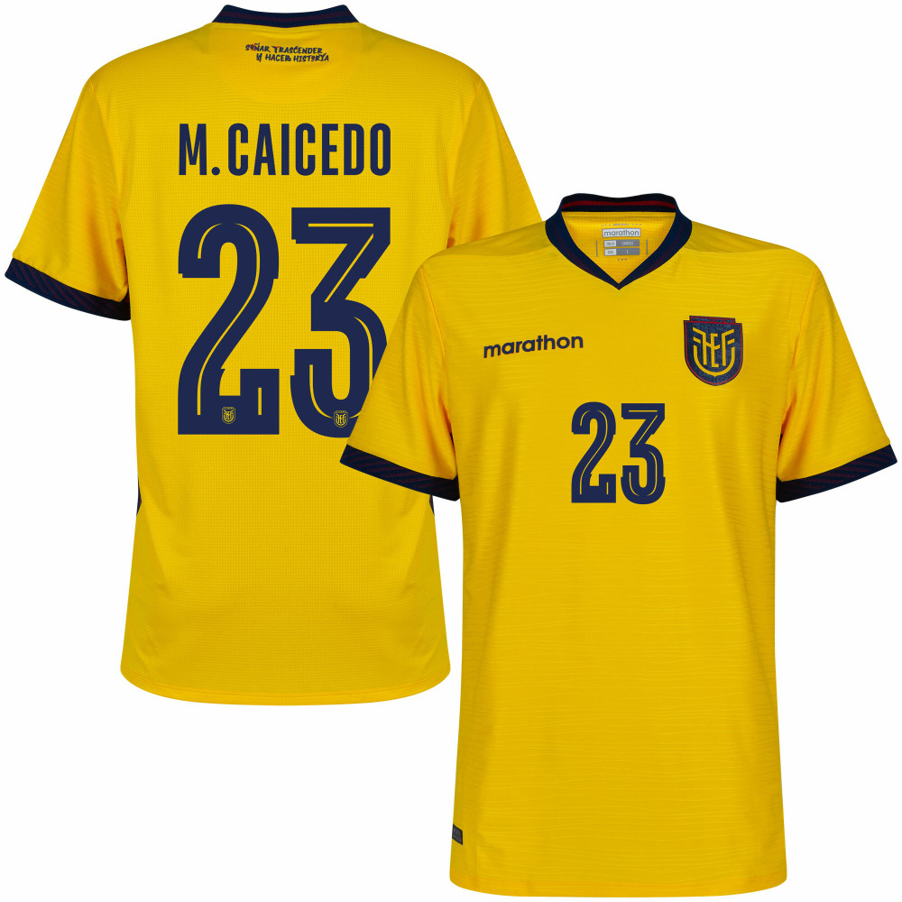 Marathon Ecuador Authentic Home M.Caicedo 23 Shirt 2026-2027