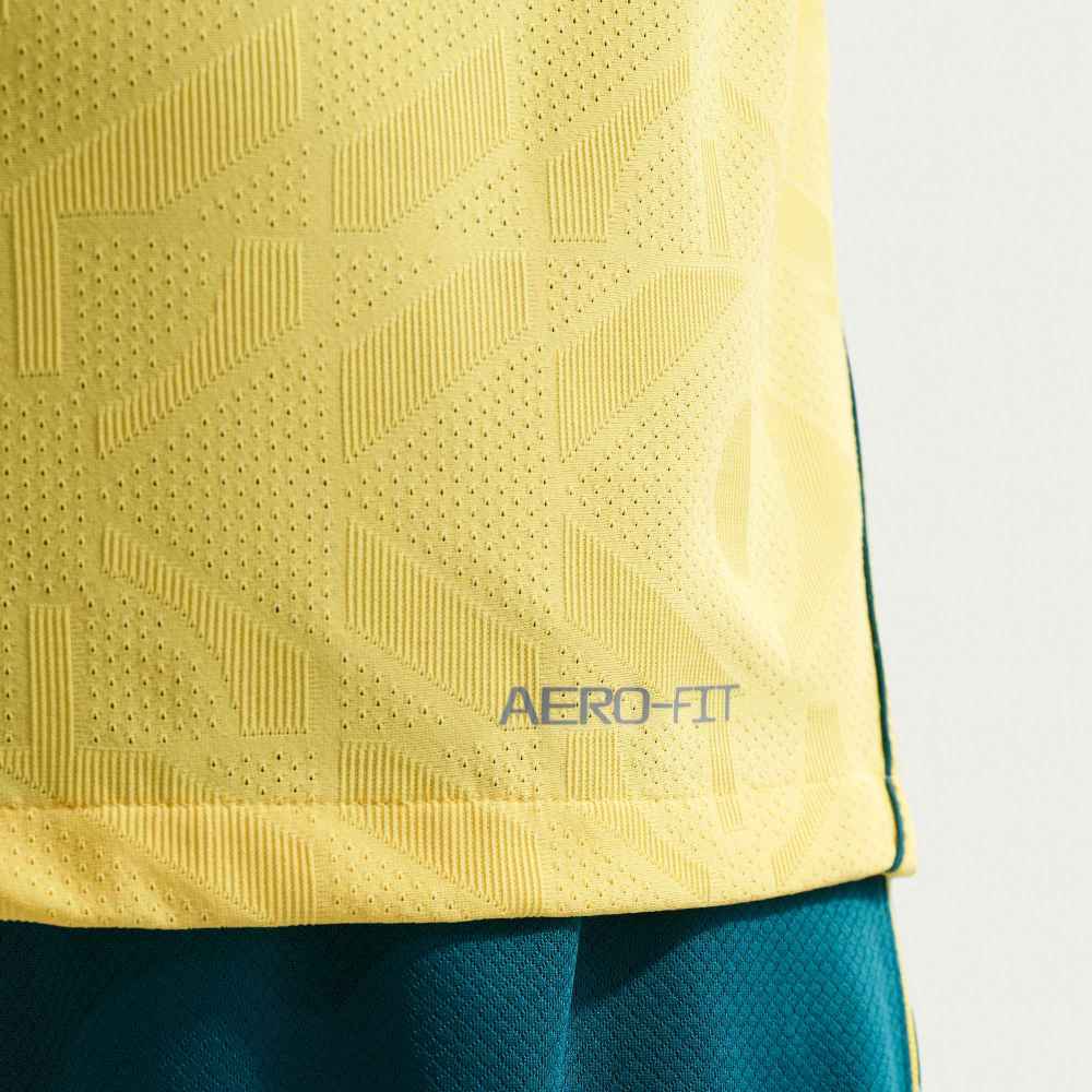 Nike Men's Brazil Martinelli Match Authentic Home Jersey 2026 (Yellow/Teal)