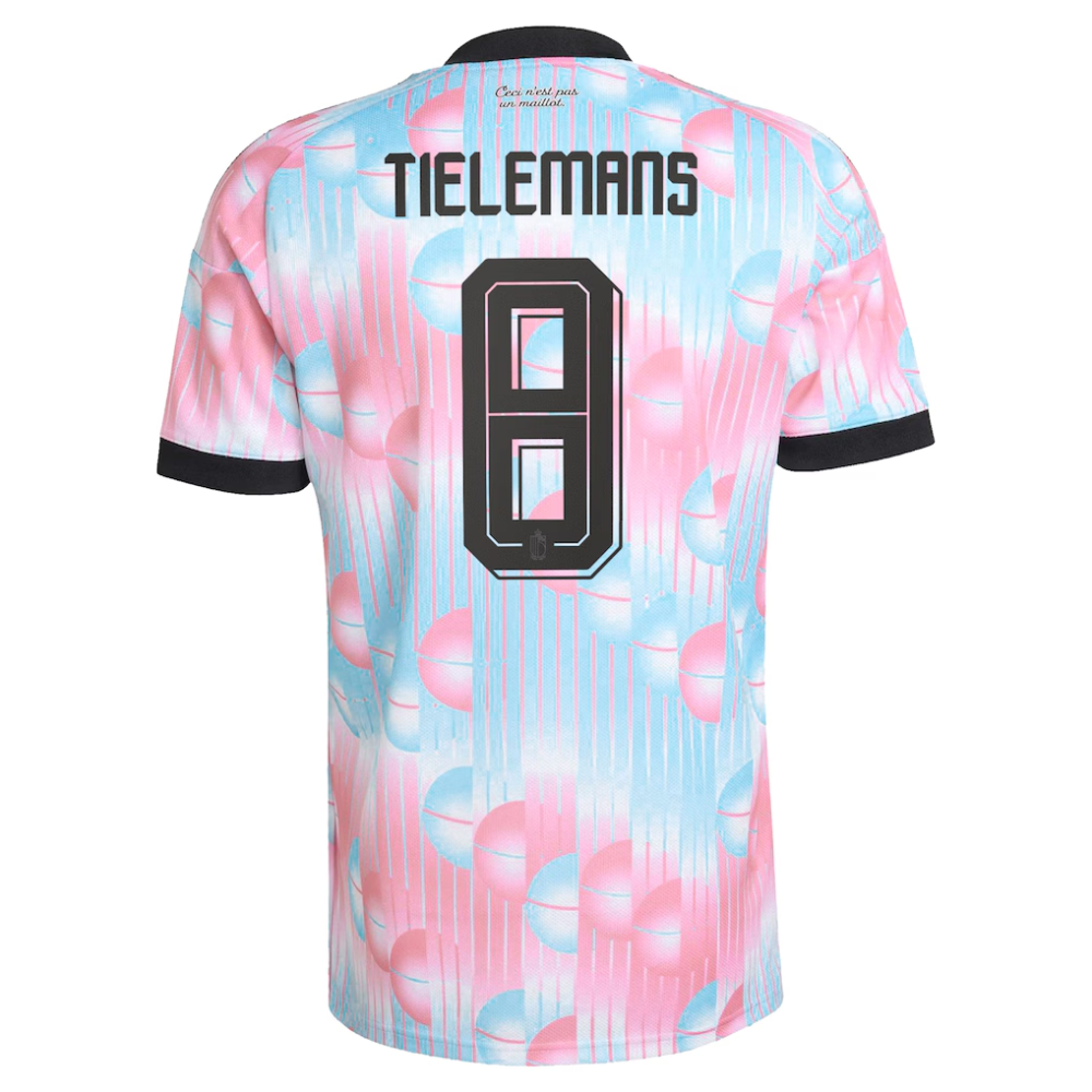 Belgium adidas Away Shirt 2026 with Tielemans 8 printing