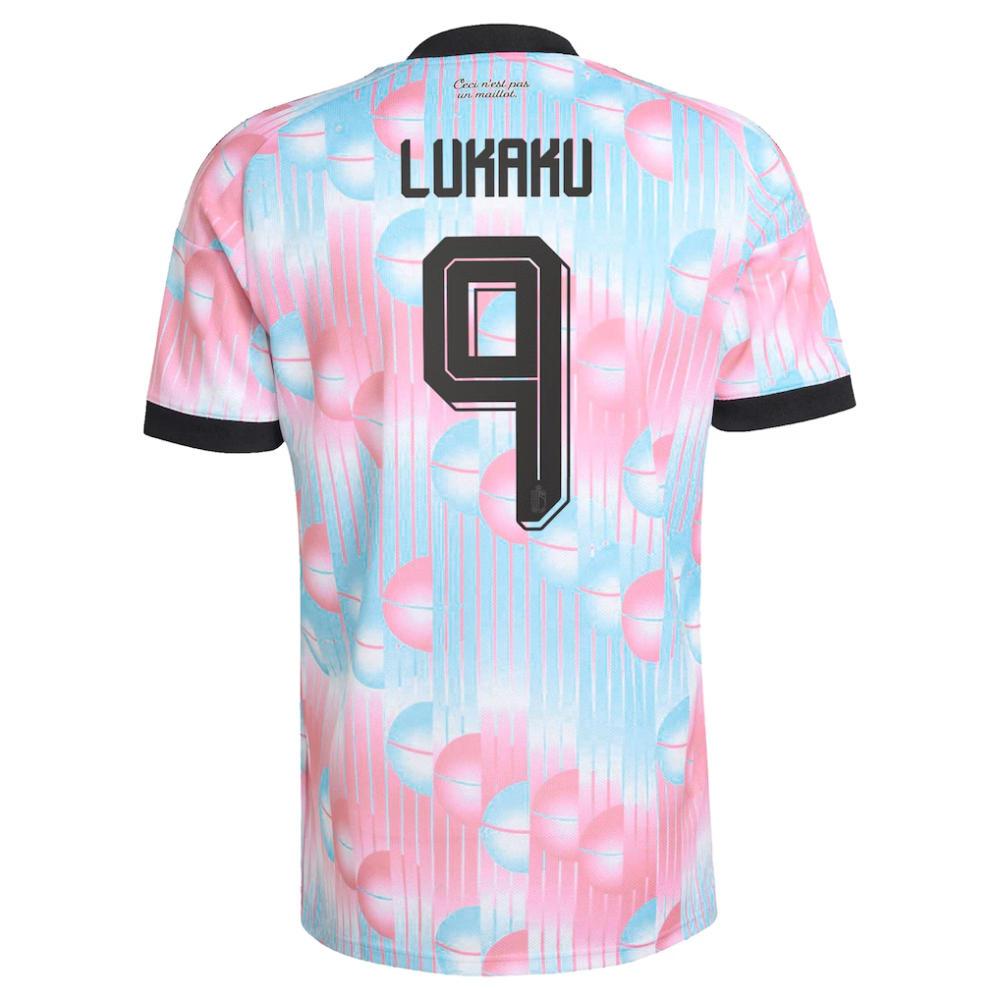 Belgium adidas Away Shirt 2026 with Lukaku 9 printing