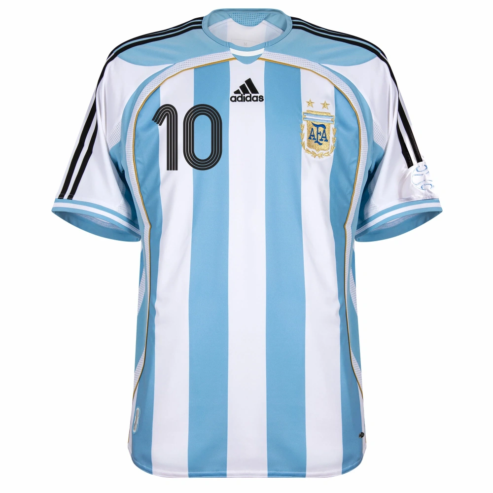 adidas Argentina Reissue Home Riquelme 10 Shirt 2006 (Retro Flex Printing)