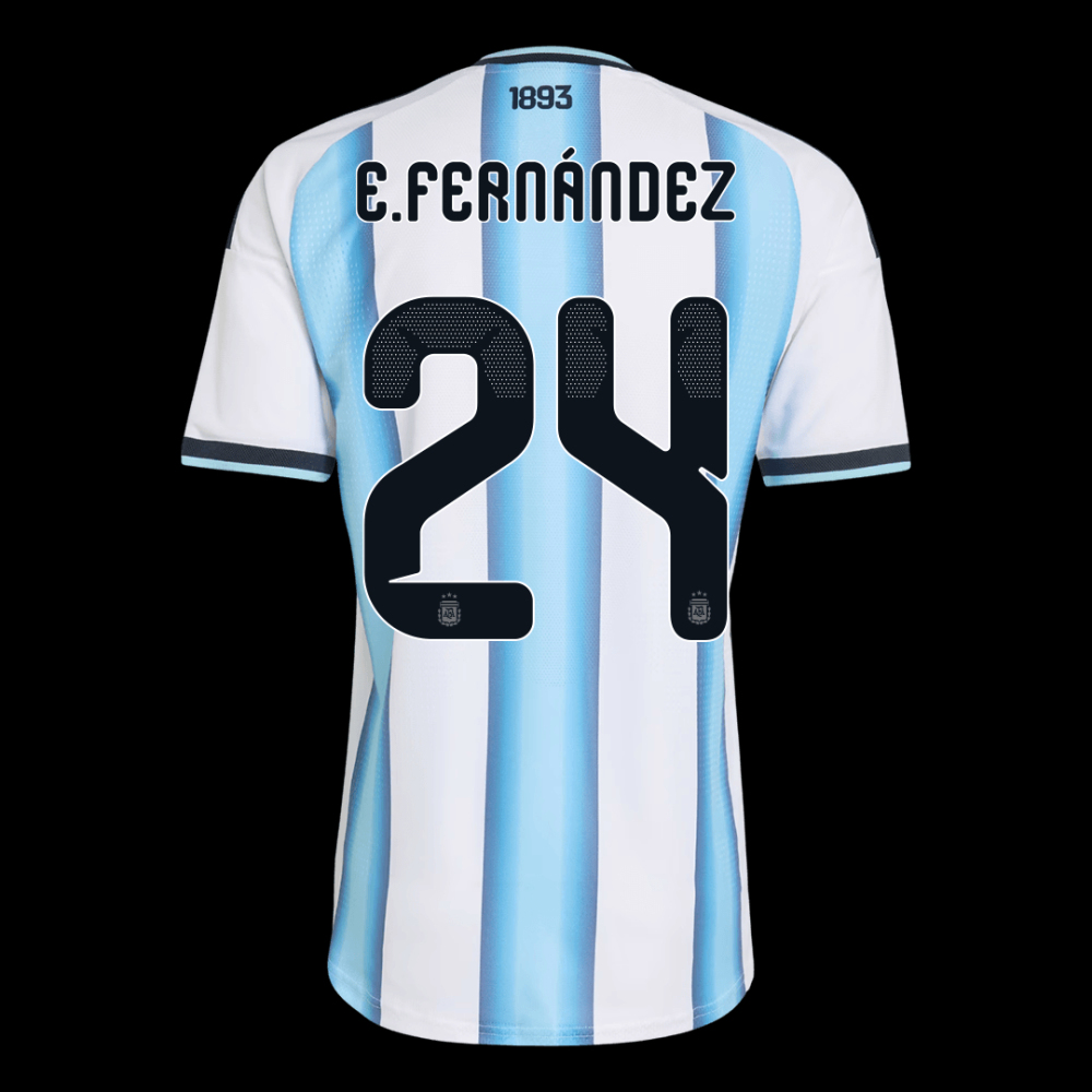 E. FERNÁNDEZ #24 Men's Argentina World Cup 2026 Player Version Home Soccer Jersey - Slim Fit