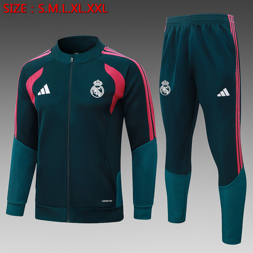 26-27 Real Madrid Training Jacket Kit(Top+Pants) Green