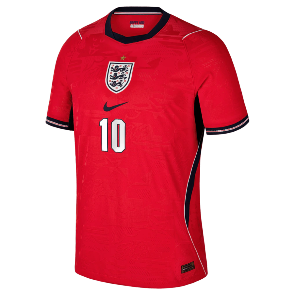 England Nike Away Aero-FIT Match Shirt 2026 with Bellingham 10 printing