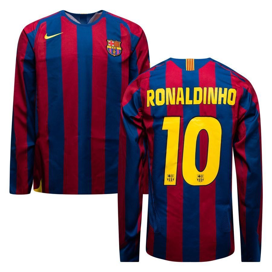 Barcelona Home Shirt 2005/06 Reissue RONALDINHO 10 Long Sleeves LIMITED EDITION
