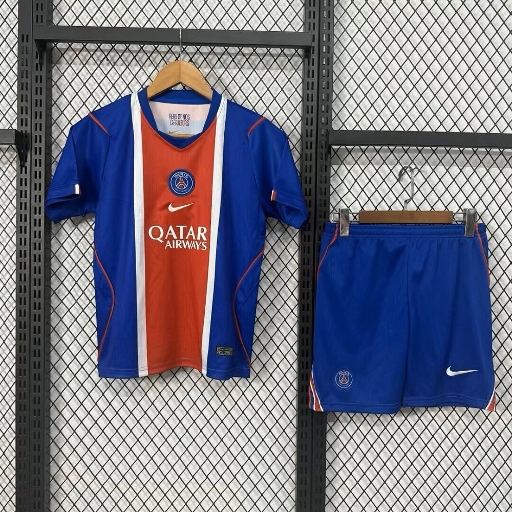 26-27 PSG Home Soccer Kids Kit Jersey+Shorts