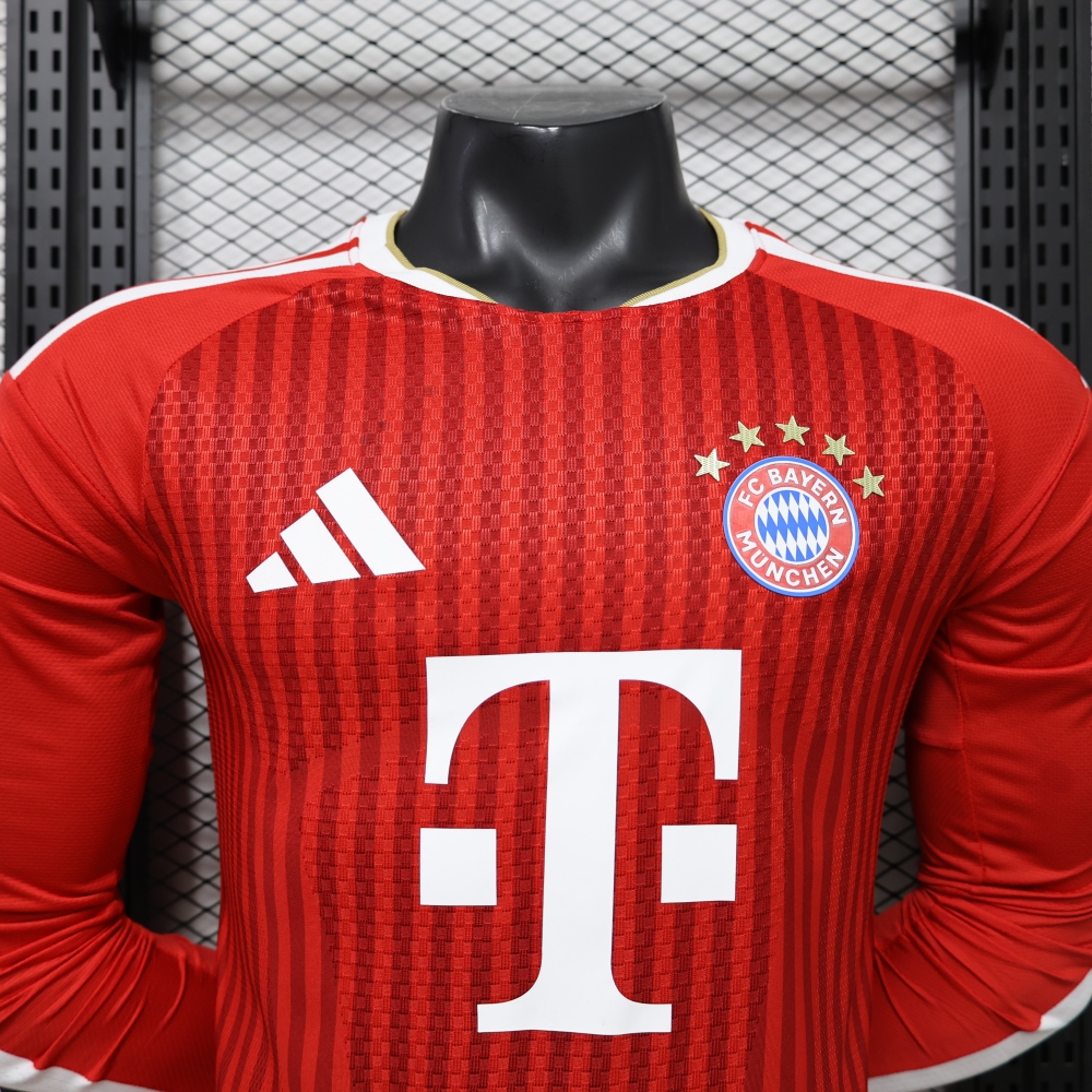 26-27 Bayern Munich Home Football Jersey Player Version Long Sleeve