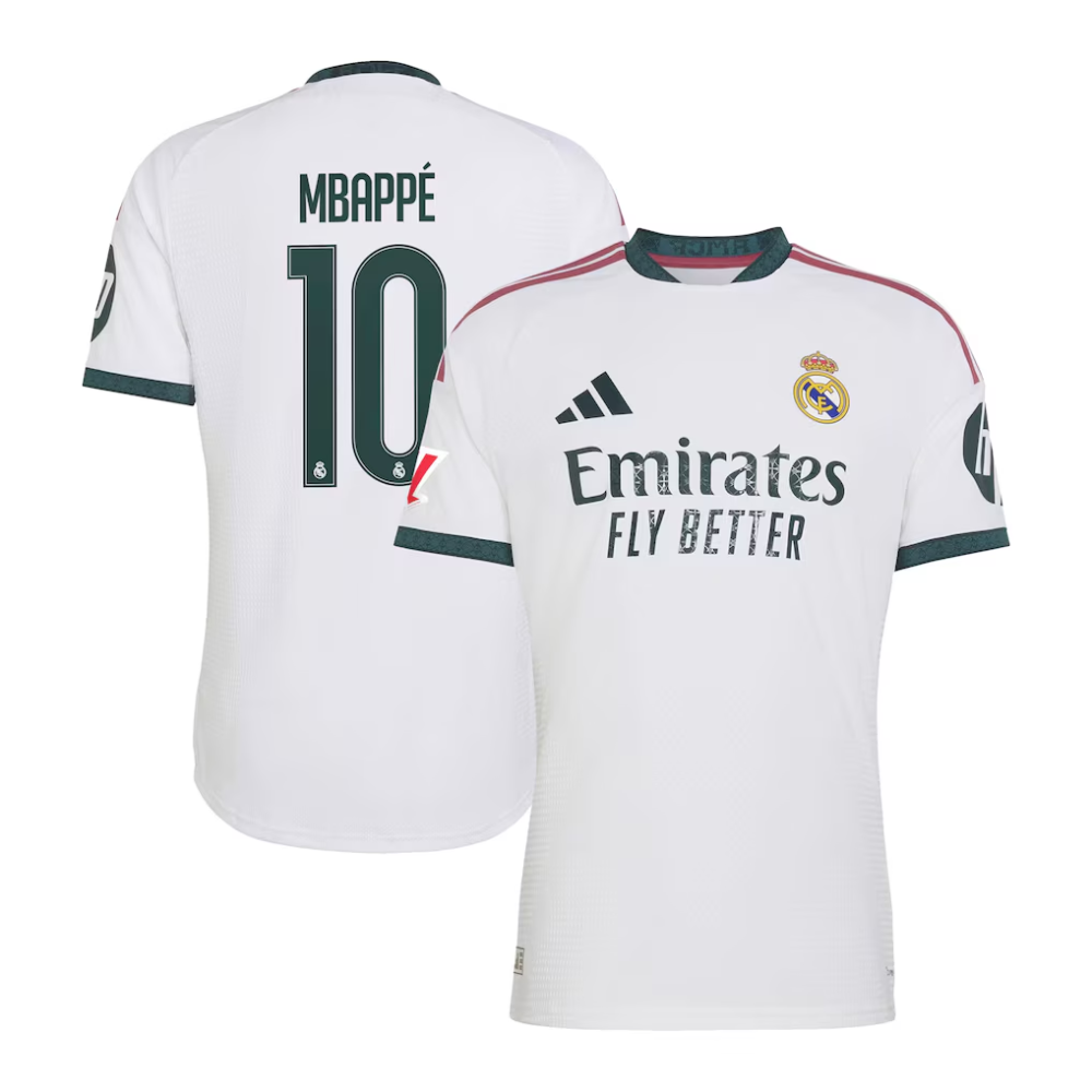 Kylian Mbappé Real Madrid adidas 2026/27 Home On-Field Authentic Jersey - White