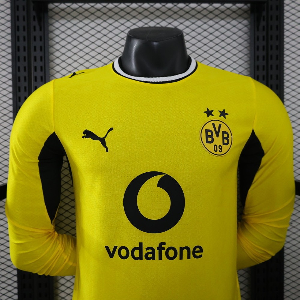 26-27 Borussia Dortmund Home Soccer Jersey Player Version Long Sleeve