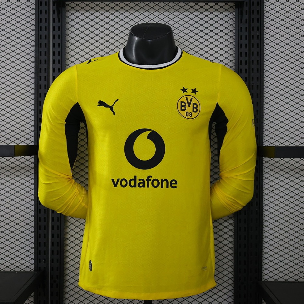 26-27 Borussia Dortmund Home Soccer Jersey Player Version Long Sleeve