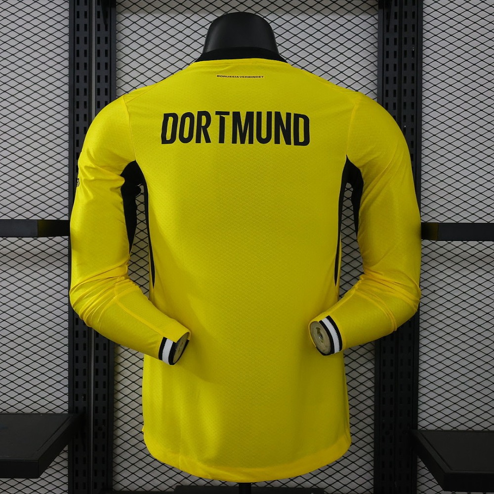 26-27 Borussia Dortmund Home Soccer Jersey Player Version Long Sleeve