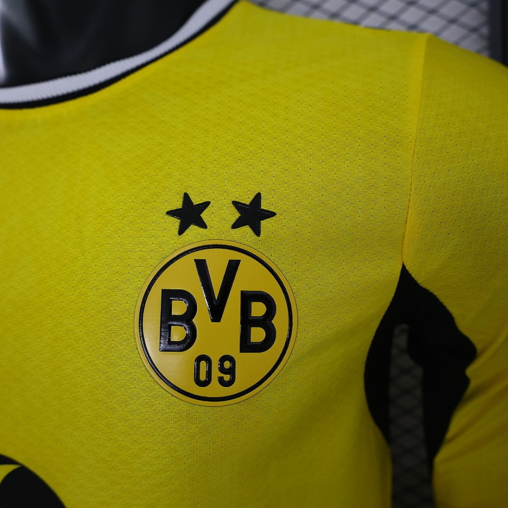 26-27 Borussia Dortmund Home Soccer Jersey Player Version Long Sleeve