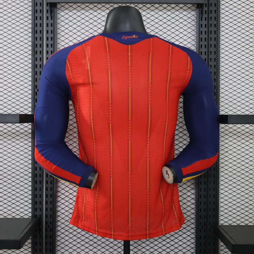 2026 Spain 2-Star Home World Cup Soccer Jersey Authentic Shirt Long Sleeve