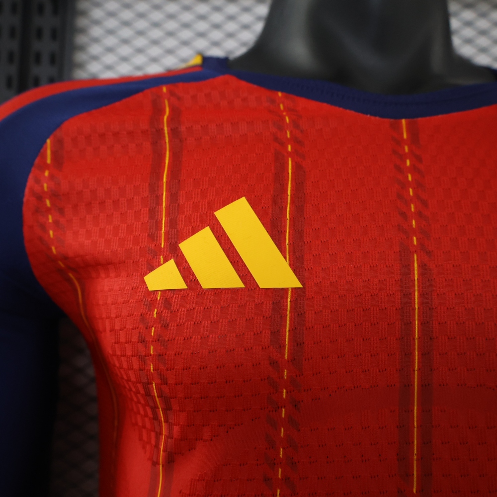 2026 Spain 2-Star Home World Cup Soccer Jersey Authentic Shirt Long Sleeve