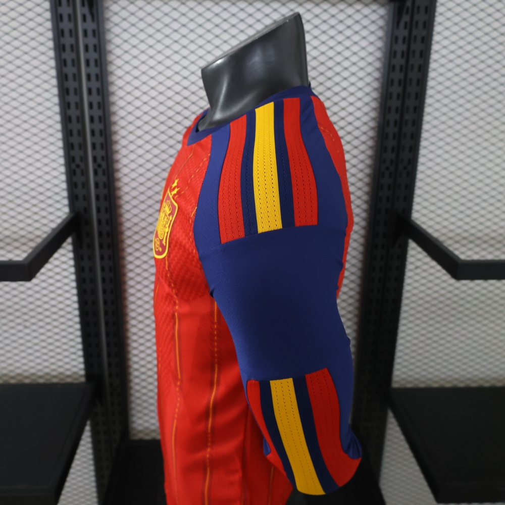 2026 Spain 2-Star Home World Cup Soccer Jersey Authentic Shirt Long Sleeve