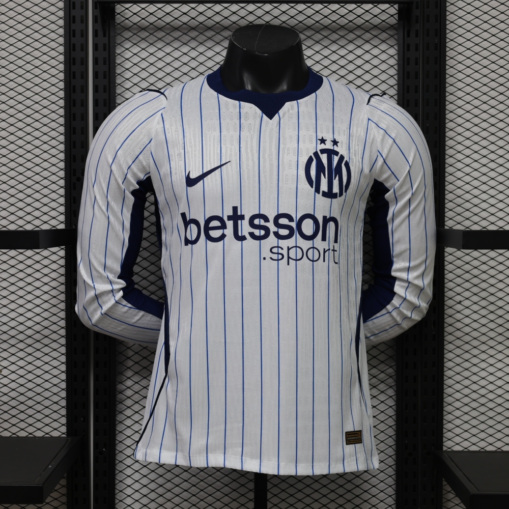 26-27 Inter Milan Away Kit Jersey Player Version Long Sleeve