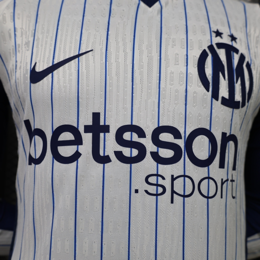 26-27 Inter Milan Away Kit Jersey Player Version Long Sleeve
