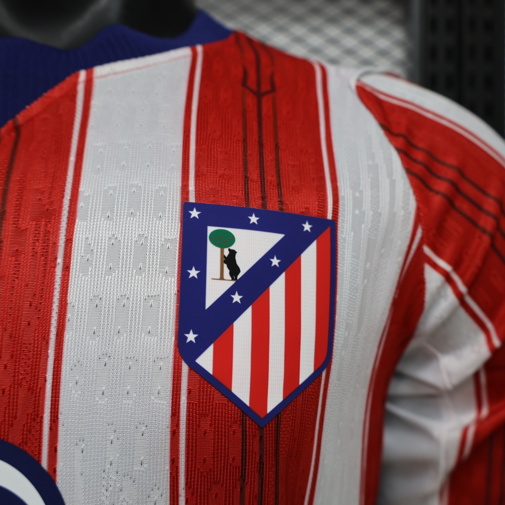 26-27 Atletico Madrid Home Soccer Jersey Player Edition Long Sleeve