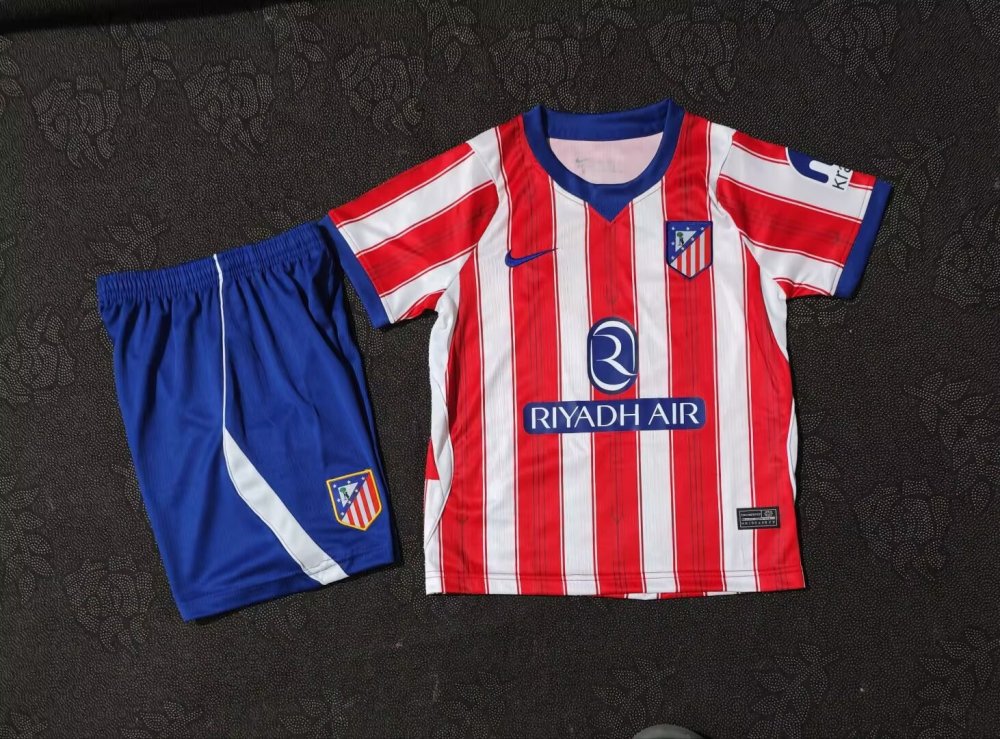 26-27 Atletico Madrid Home Soccer Kids Kit