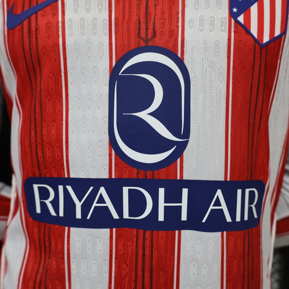 26-27 Atletico Madrid Home Soccer Jersey Player Edition Long Sleeve