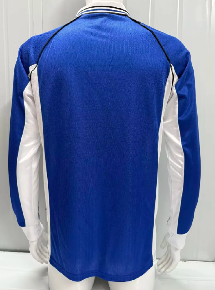 1998-2000 Schalke 04 Home Soccer Retro Jersey Long Sleeve