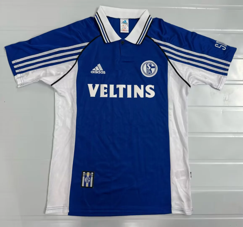 1998-2000 Schalke 04 Home Soccer Retro Jersey